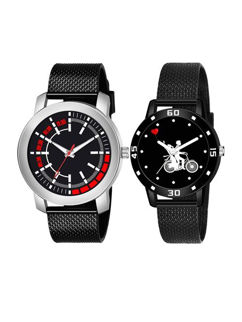 set of 2 men and women combo watches - 18503109 - Very Small Image - 1