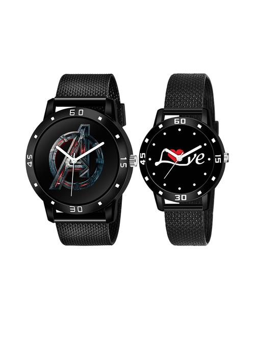 set of 2 men and women combo watches - 18503110 - Very Small Image - 1