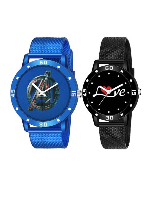 set of 2 men and women combo watches - 18503112 - Very Small Image - 1