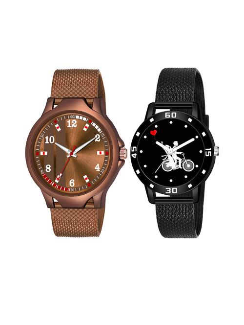 set of 2 men and women combo watches - 18503121 - Very Small Image - 1