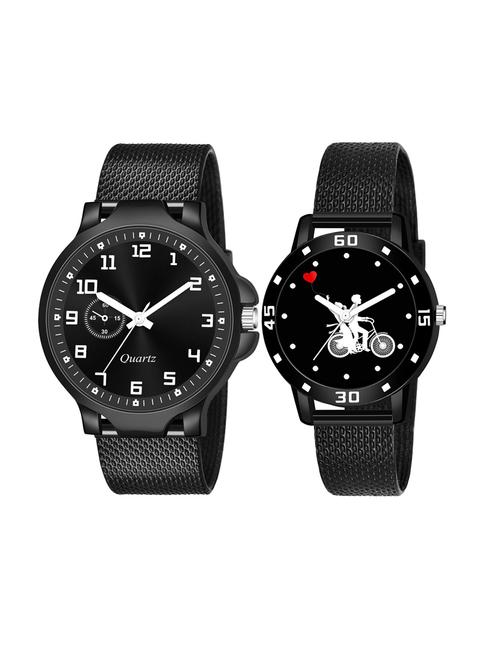 set of 2 men and women combo watches - 18503159 - Very Small Image - 1