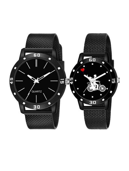 set of 2 men and women combo watches - 18503176 - Very Small Image - 1