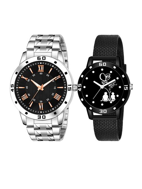 set of 2 men and women combo watches - 18503186 - Very Small Image - 1