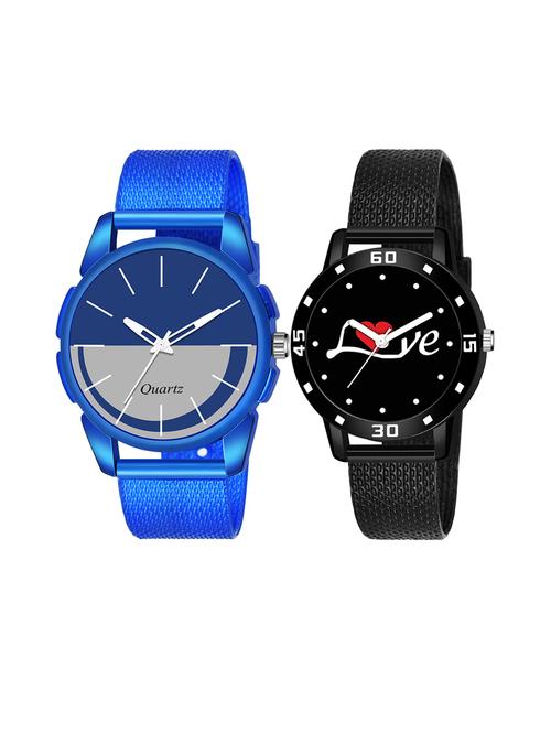 set of 2 men and women combo watches - 18503199 - Very Small Image - 1