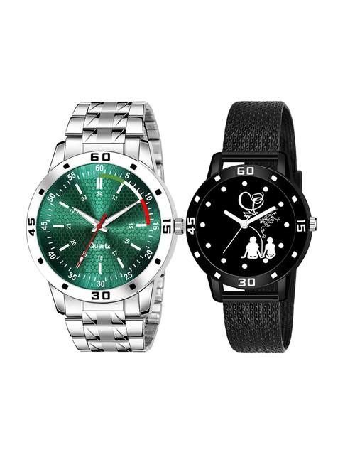 set of 2 men and women combo watches - 18503201 - Very Small Image - 1