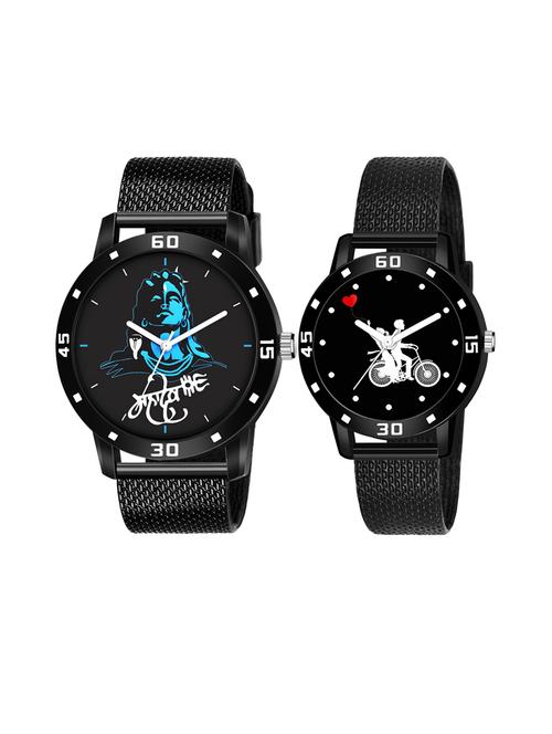 set of 2 men and women combo watches - 18503212 - Very Small Image - 1