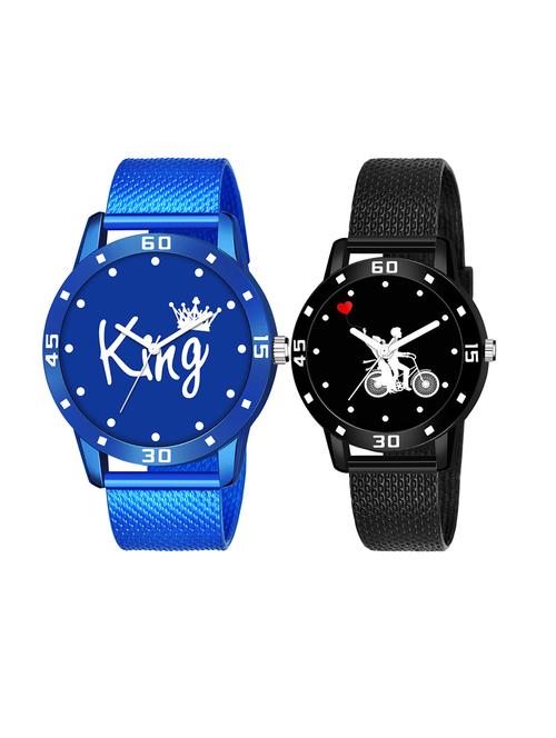 set of 2 men and women combo watches - 18503239 - Very Small Image - 1