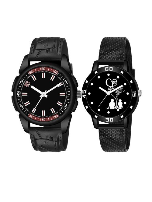 men watch 1221 unique black dial with brown design unique case with women watch 3038 sitting couple in black dial numeric case - 18503472 - Very Small Image - 1