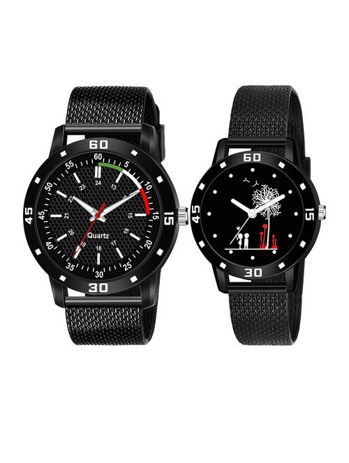 men watch 520 tricolour black dial numeric case with women watch 3034 two kinds and white tree in black dial numeric case - 18503509 - Very Small Image - 1
