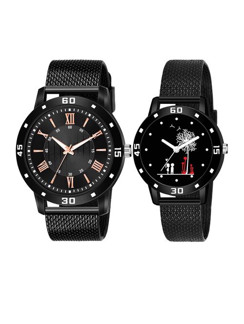 men watch 531 golden ad with black dial numeric case with women watch 3034 two kinds and white tree in black dial numeric case - 18503534 - Very Small Image - 1