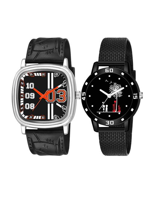 men watch 1241 two white stand line in black rectangle dial unique case with women watch 3034 - 18503812 - Very Small Image - 1