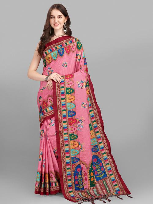 kaantha work printed saree - 18503818 - Very Small Image - 1