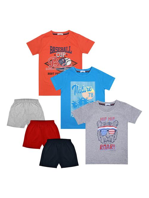 boys pack of 3 printed shorts set - 18504156 - Very Small Image - 1