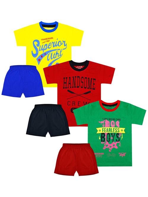 boys pack of 3 printed shorts set - 18504203 - Very Small Image - 1