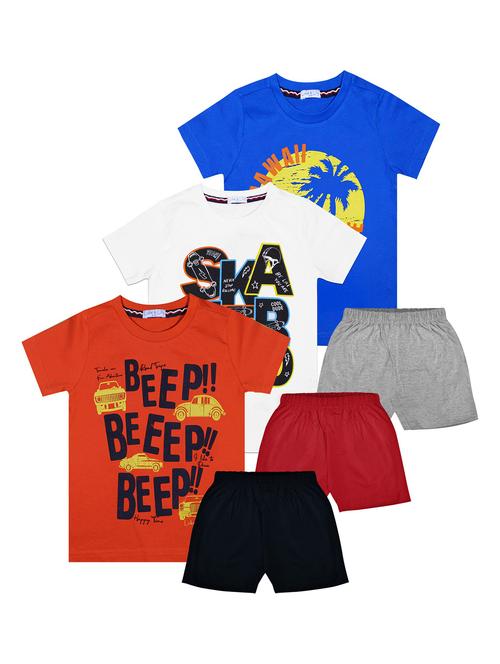 boys pack of 3 printed shorts set - 18504274 - Very Small Image - 1