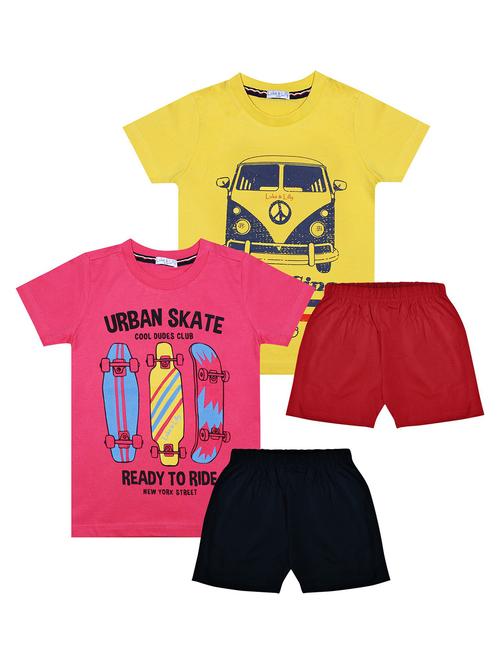 boys pack of 2 printed shorts set - 18504507 - Very Small Image - 1