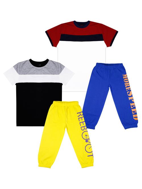 boys multi colored t-shirt and jogger combo set - 18504740 - Very Small Image - 1