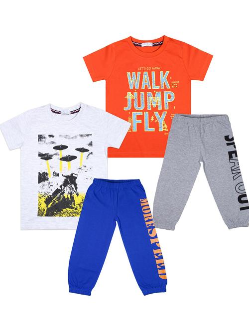 boys pack of 2 graphic print full length sets - 18504783 - Very Small Image - 1