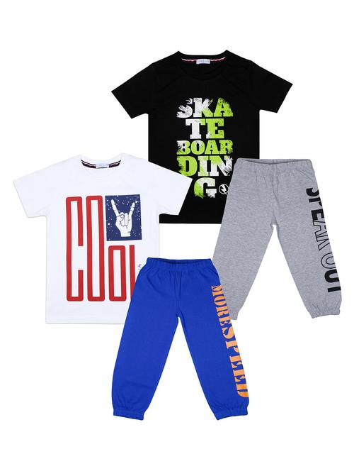 boys pack of 2 graphic print full length sets - 18504826 - Very Small Image - 1