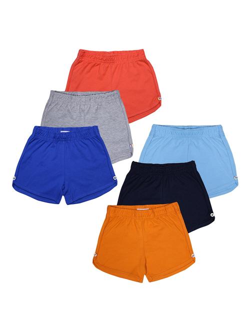 girls pack of 6 solid shorts - 18505932 - Very Small Image - 1