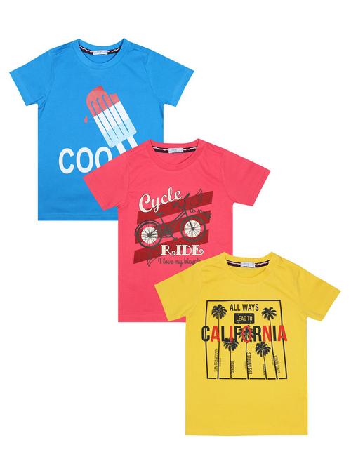boys set of 3 printed t-shirts - 18506559 - Very Small Image - 1
