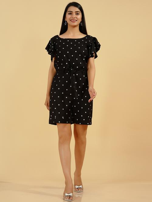 tie front polka dot romper - 18507293 - Very Small Image - 1