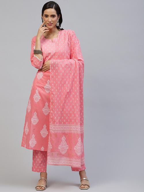 floral print kurta pant with dupatta - 18507767 - Very Small Image - 1