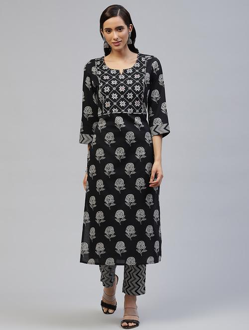 printed kurta pant set - 18507784 - Very Small Image - 1