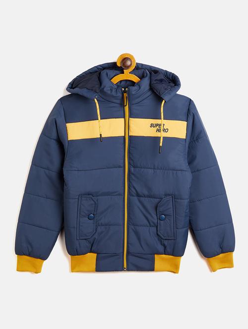 boys hooded neck quilted jacket - 18508037 - Very Small Image - 1