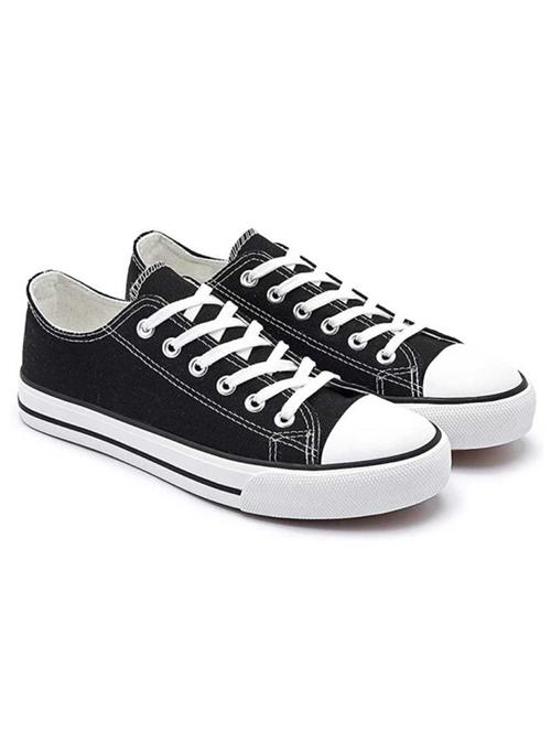 black canvas lace up sneakers - 18509550 - Very Small Image - 1