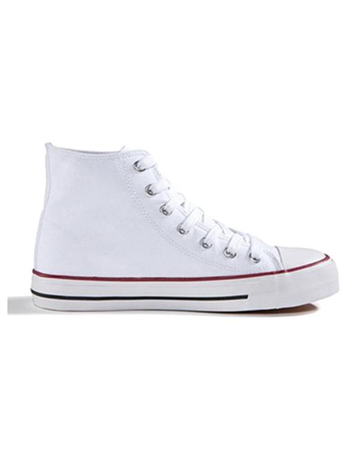 solid white lace up sneaker - 18509555 - Very Small Image - 1