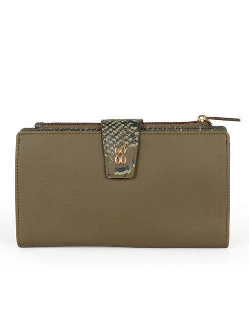olive snake print wallet - 18509584 - Very Small Image - 1