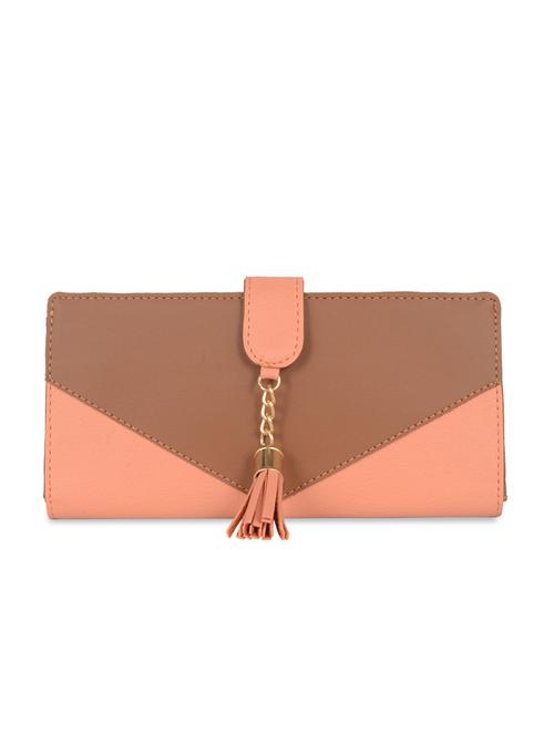peach color block wallet - 18509594 - Very Small Image - 1