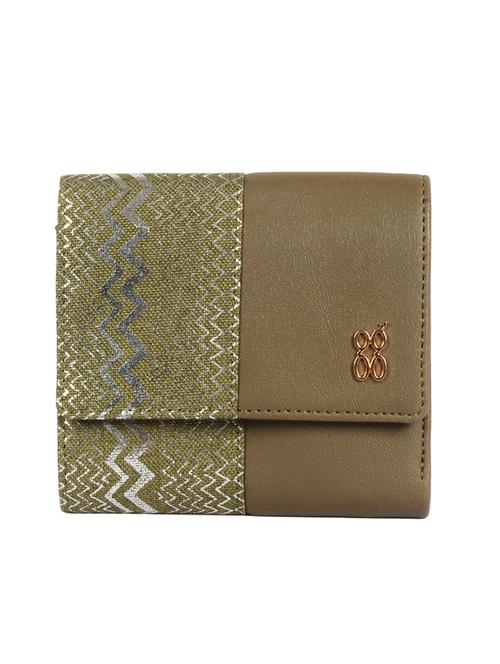 women olive green printed wallet - 18509637 - Very Small Image - 1