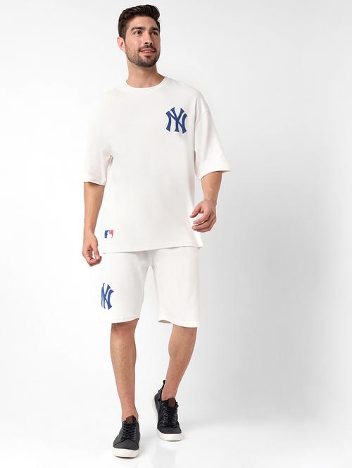 off white solid short and t-shirt set - 18509723 - Very Small Image - 1