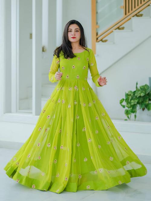 embroidered flared ethnic dress - 18509741 - Very Small Image - 1