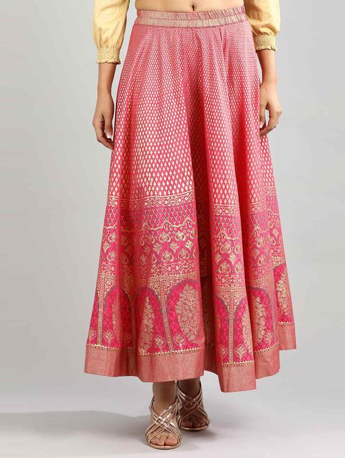 flared skirt with printed detail - 18511435 - Very Small Image - 1
