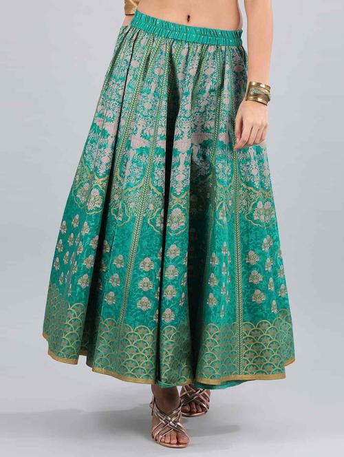 flared skirt with printed detail - 18511437 - Very Small Image - 1