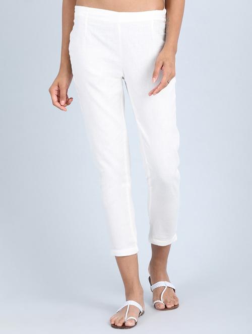 women flat front solid trouser - 18511618 - Very Small Image - 1