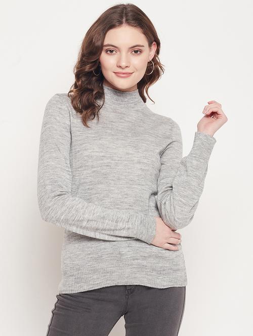 long sleeved solid regular pullover - 18512215 - Very Small Image - 1