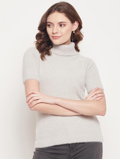 turtle neck solid pullover - 18512234 - Very Small Image - 1