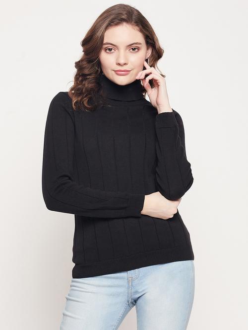 long sleeved solid turtle neck pullover - 18512243 - Very Small Image - 1
