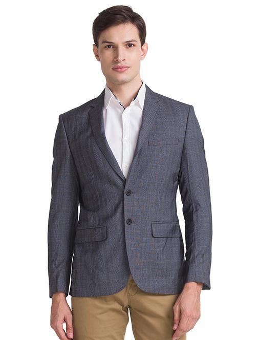 grey checkered casual blazer - 18512453 - Very Small Image - 1