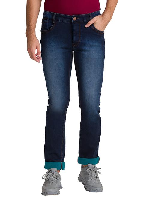 navy blue light washed denim jean - 18512454 - Very Small Image - 1