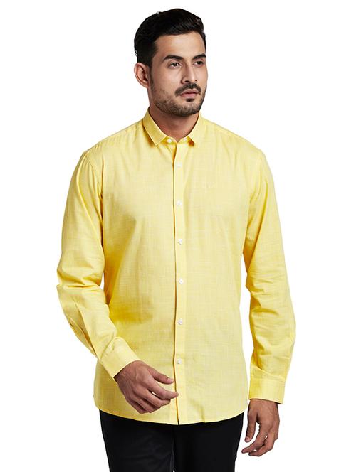 yellow solid casual shirt - 18512483 - Very Small Image - 1