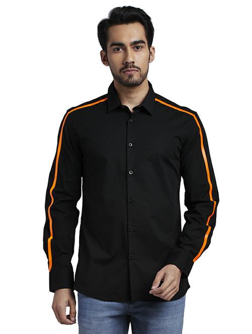 black taped casual shirt - 18512510 - Very Small Image - 1