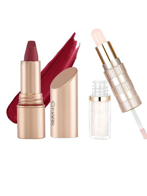 mars burgundy brilliance lipstick and hd liquid concealer and contour stick shade-02 (burgundy brilliance, 13 g) - 18512806 - Very Small Image - 1