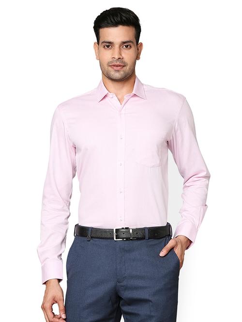 pink solid formal shirt - 18513509 - Very Small Image - 1