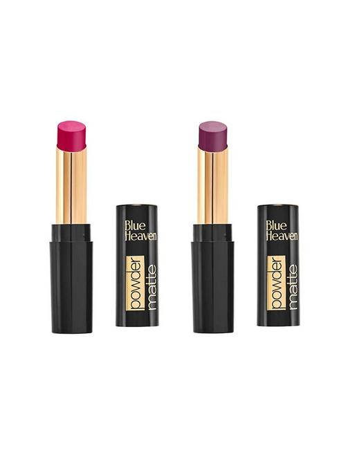 blue heaven powder matte lipsticks (apple orchard & rosy lips) - 18513651 - Very Small Image - 1