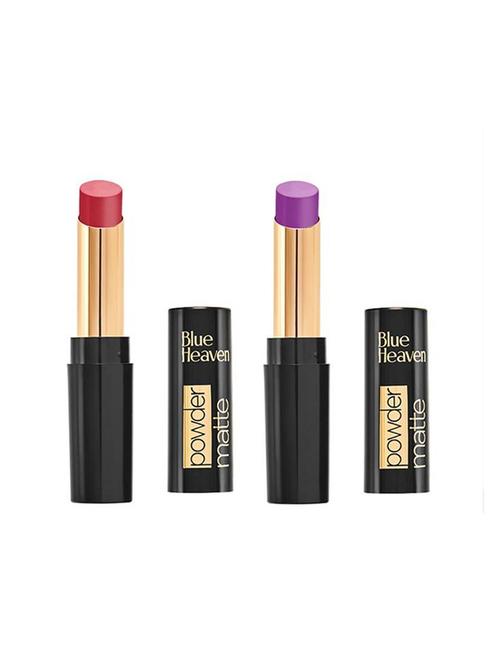 blue heaven powder matte lipsticks (chest nut & dreamy violet) - 18513673 - Very Small Image - 1